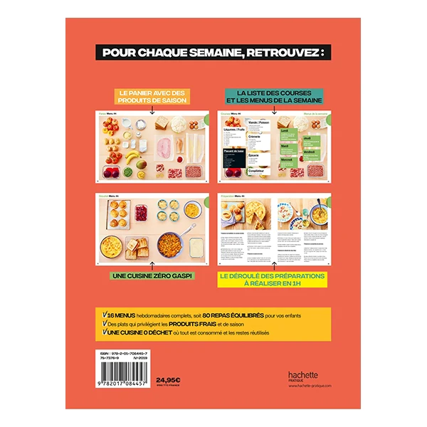 Livre En 1 h je cuisine les repas de mes enfants pour toute la semaine