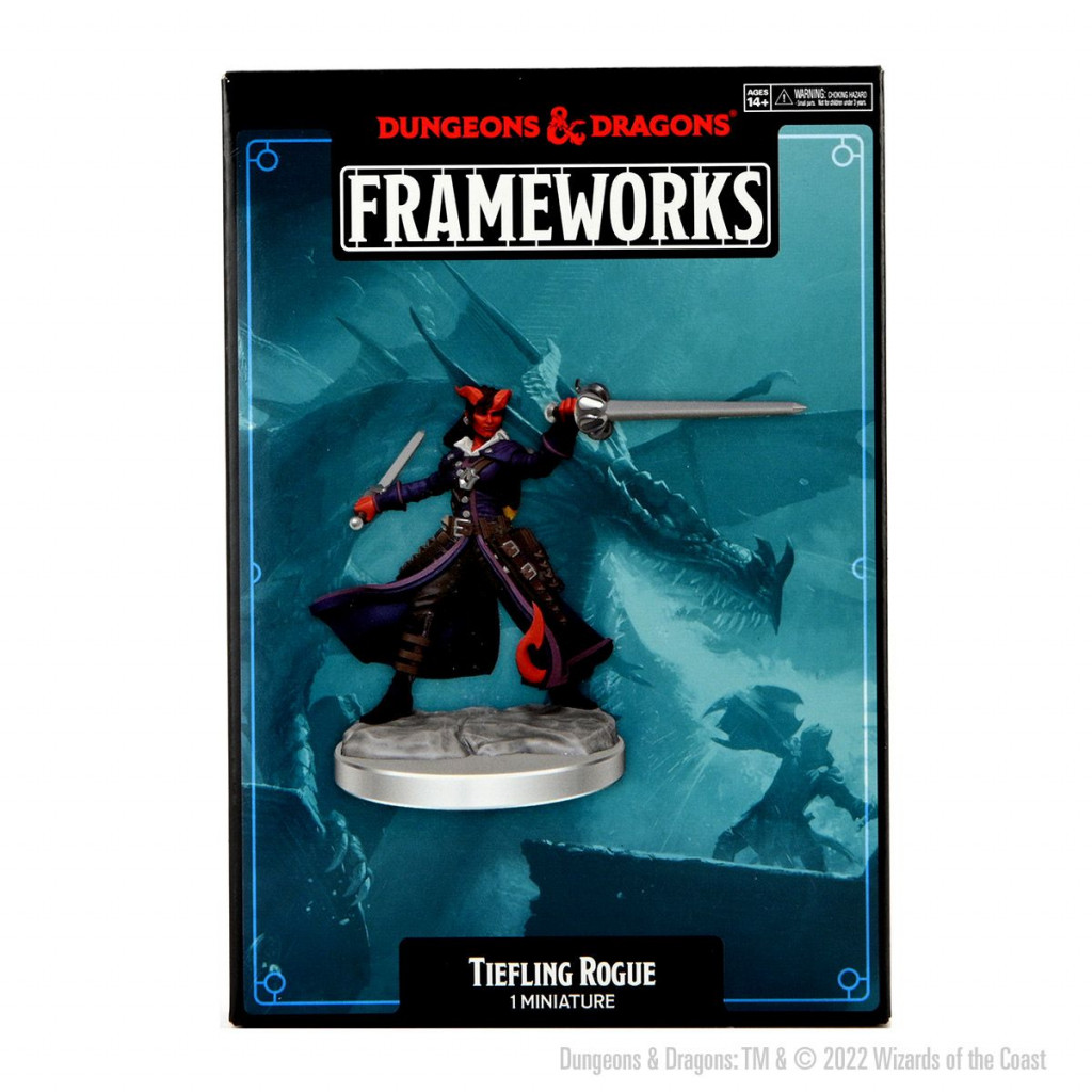 D&D Frameworks Unpainted Miniatures - Tiefling Rogue Female