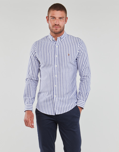 Polo Ralph Lauren - CHEMISE COUPE DROITE EN OXFORD Azul / Blanco