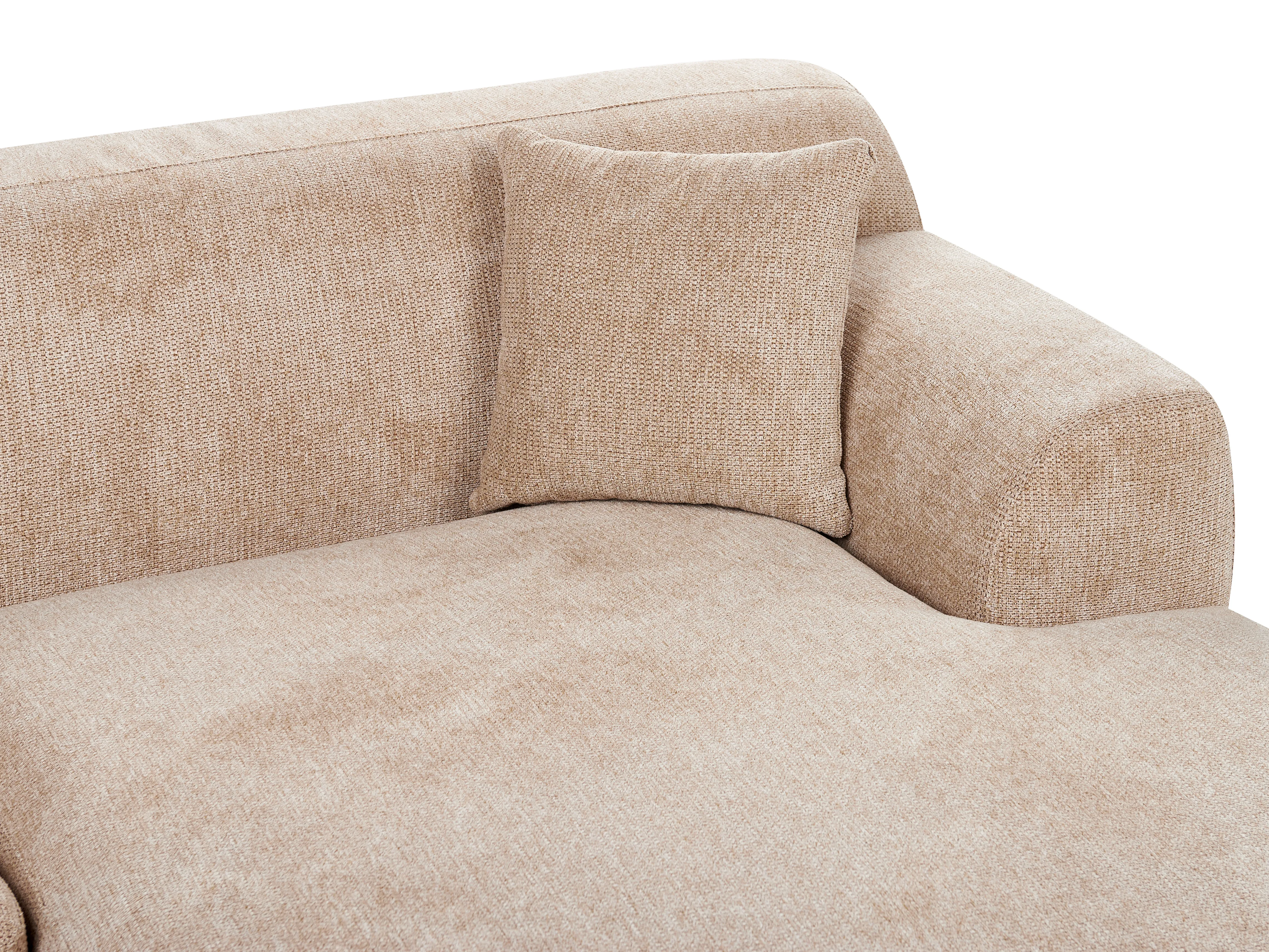 Hoekbank 3-zits HOLT Stof Beige linkszijdig