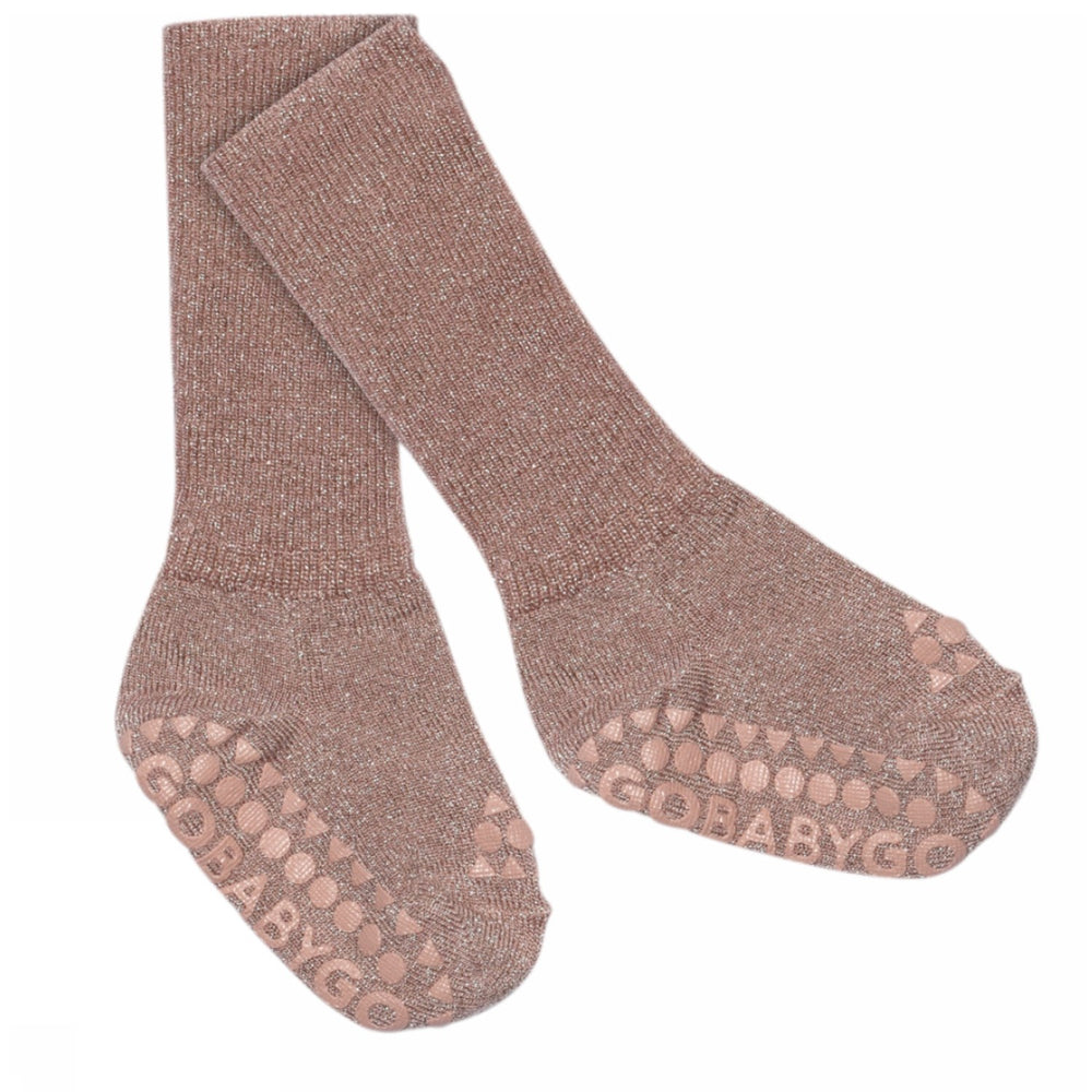 Køb Gobabygo Woodrose Non-Slip Strømper - Glitter