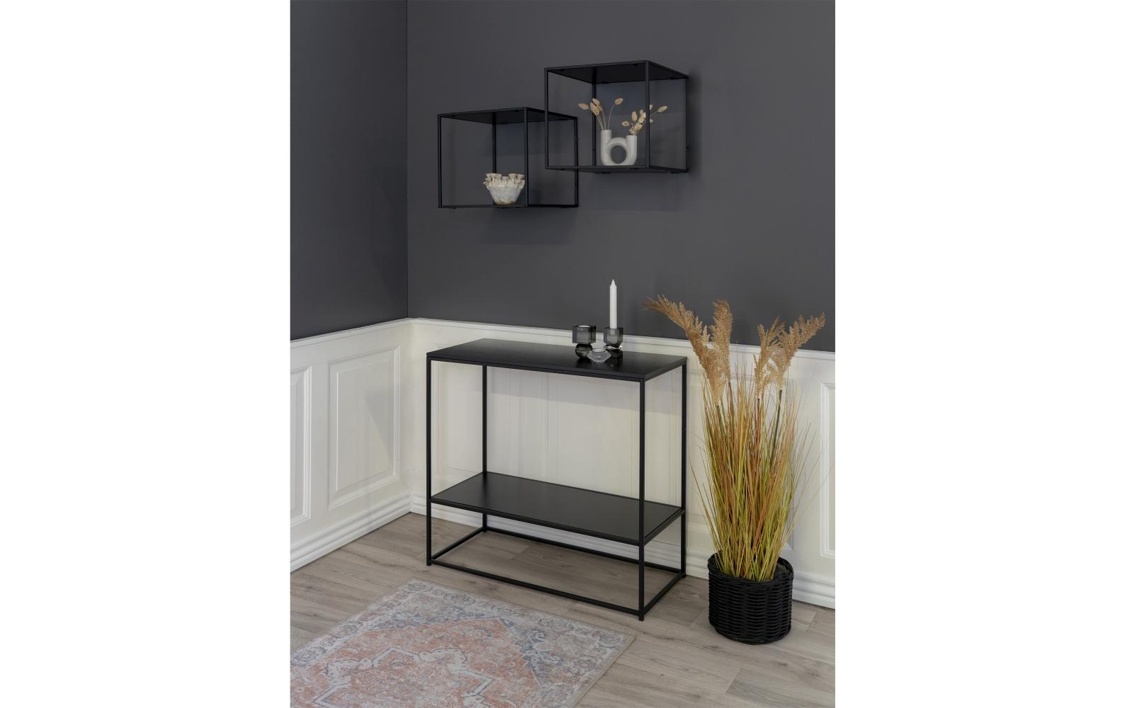 Wandregal Vita 36 x 36 cm, SchwarzQuadratisches Regal
