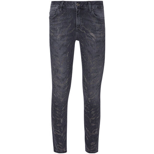 Liu Jo - Vaqueros pitillo con strass Gris