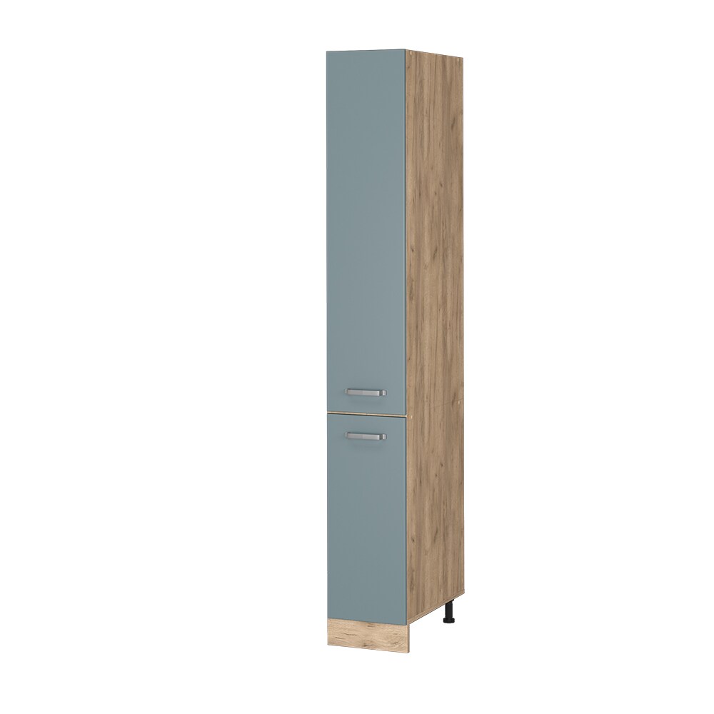 Vicco Apothekerhochschrank Küchenschrank R-Line Solid Eiche Blau Grau 30 cm modern