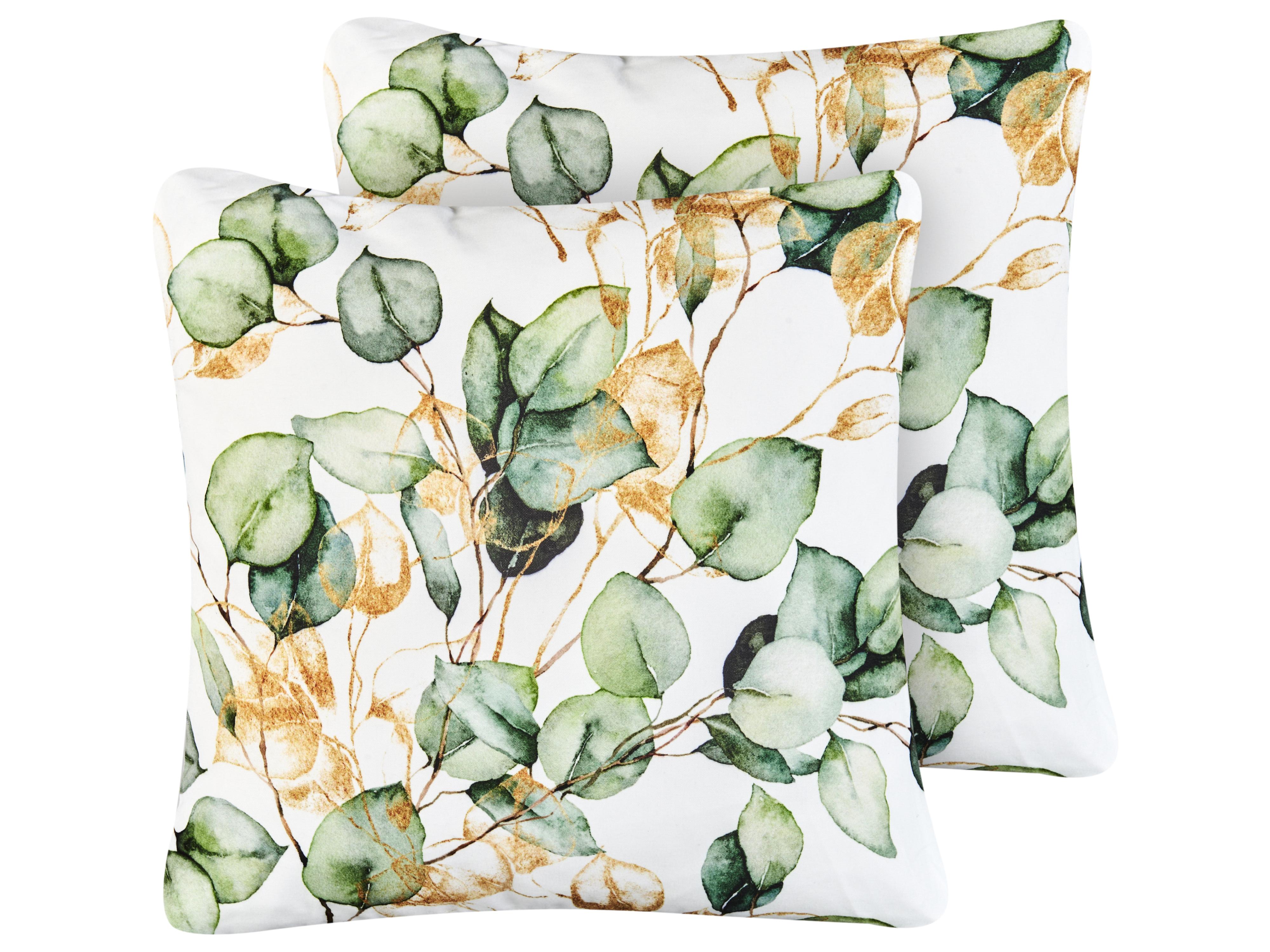 Set van 2 tuinkussens GLADE bladpatroon 45 x 45 cm Meerkleurig