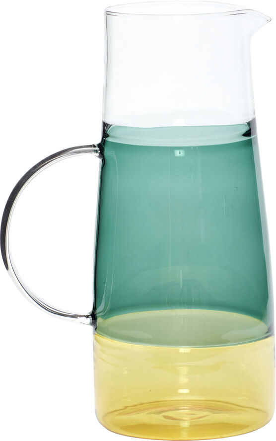 Hübsch Lemonade Jug Green Klar/grøn/gul