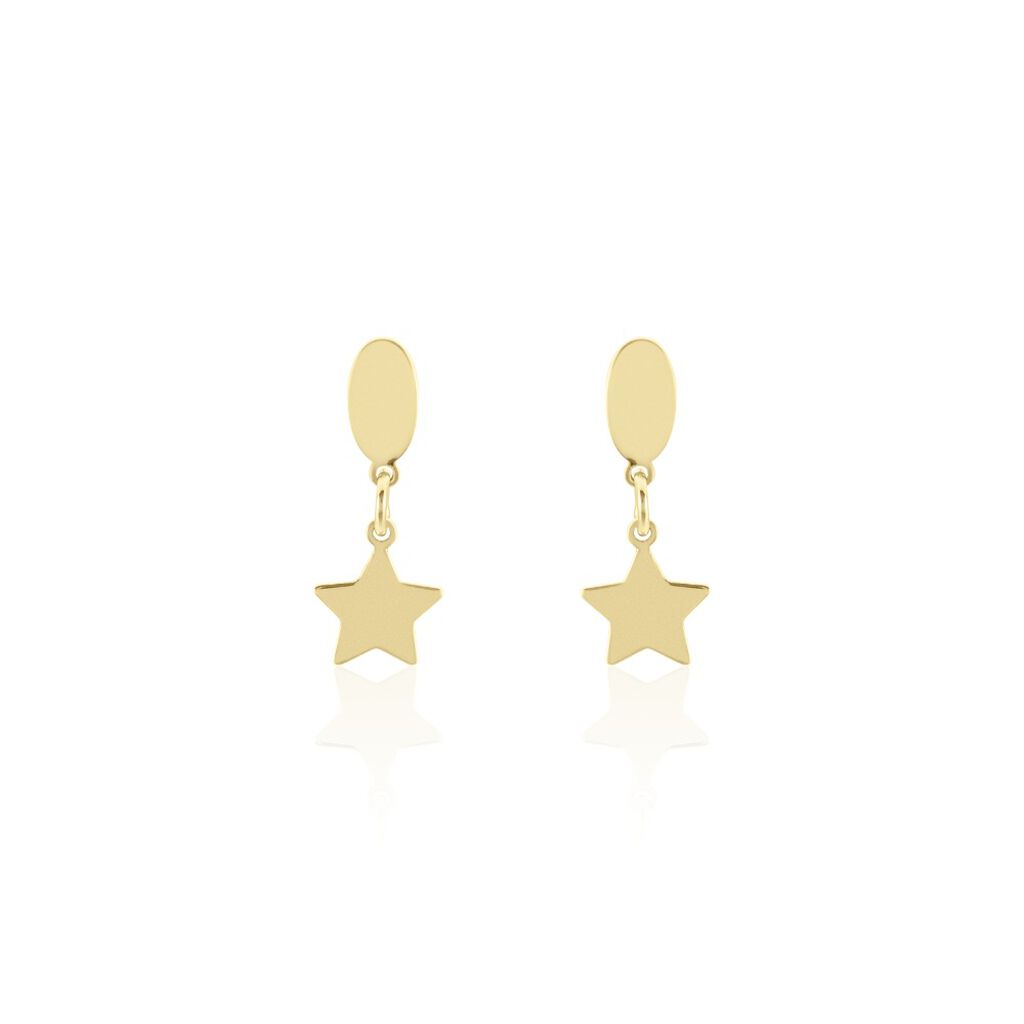 Boucles D'oreilles Pendantes Alphonsine Etoile Or Jaune