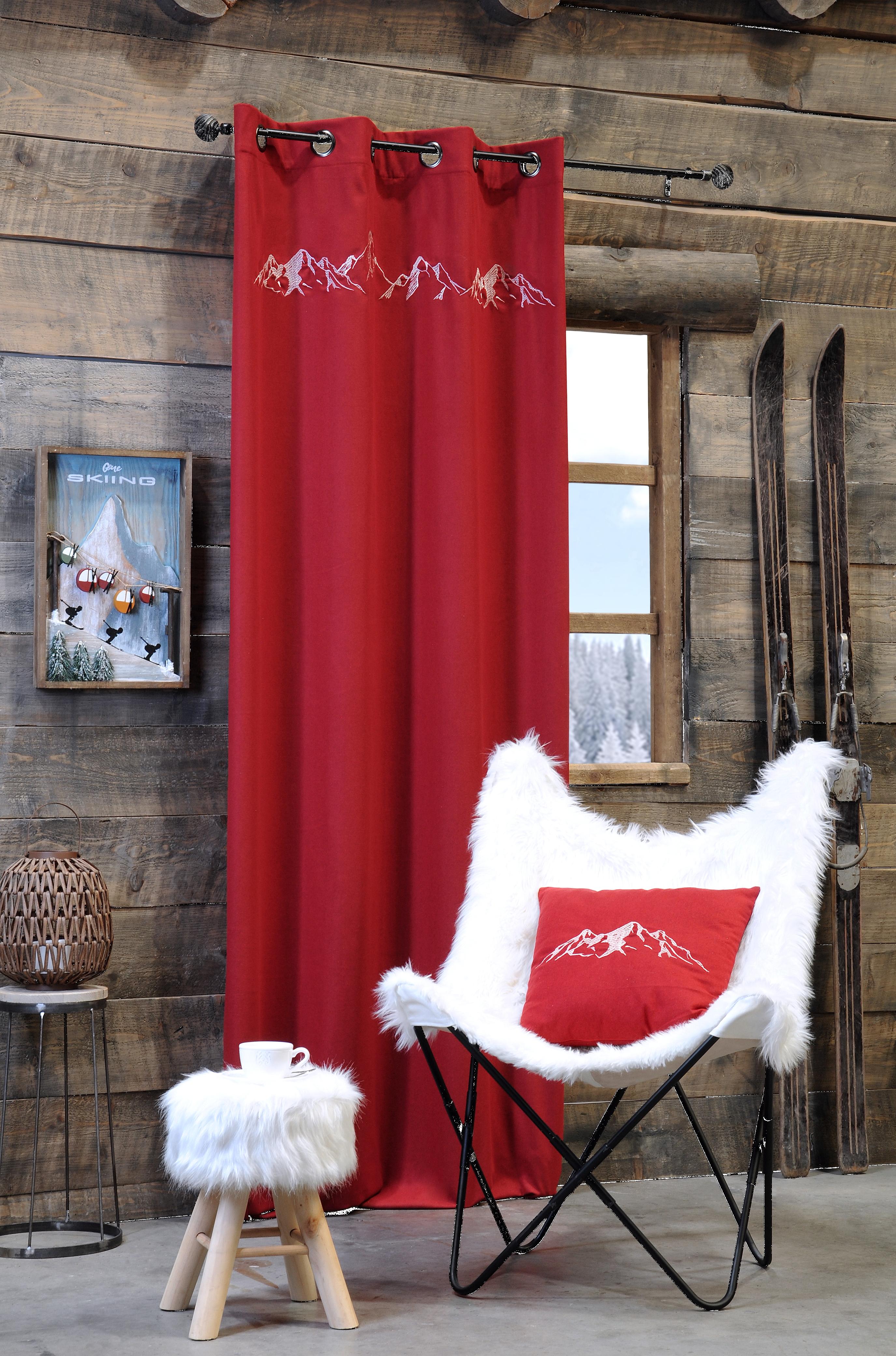 CHARVIN RIDEAU 135X260CM OEIL ROUGE