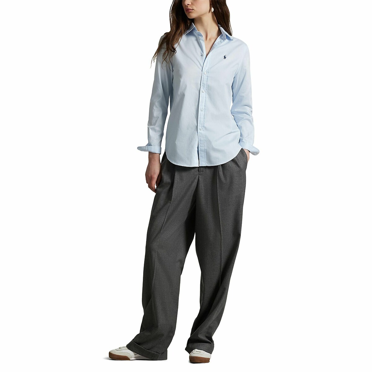 POLO RALPH LAUREN<br>Camisa reta de algodão
