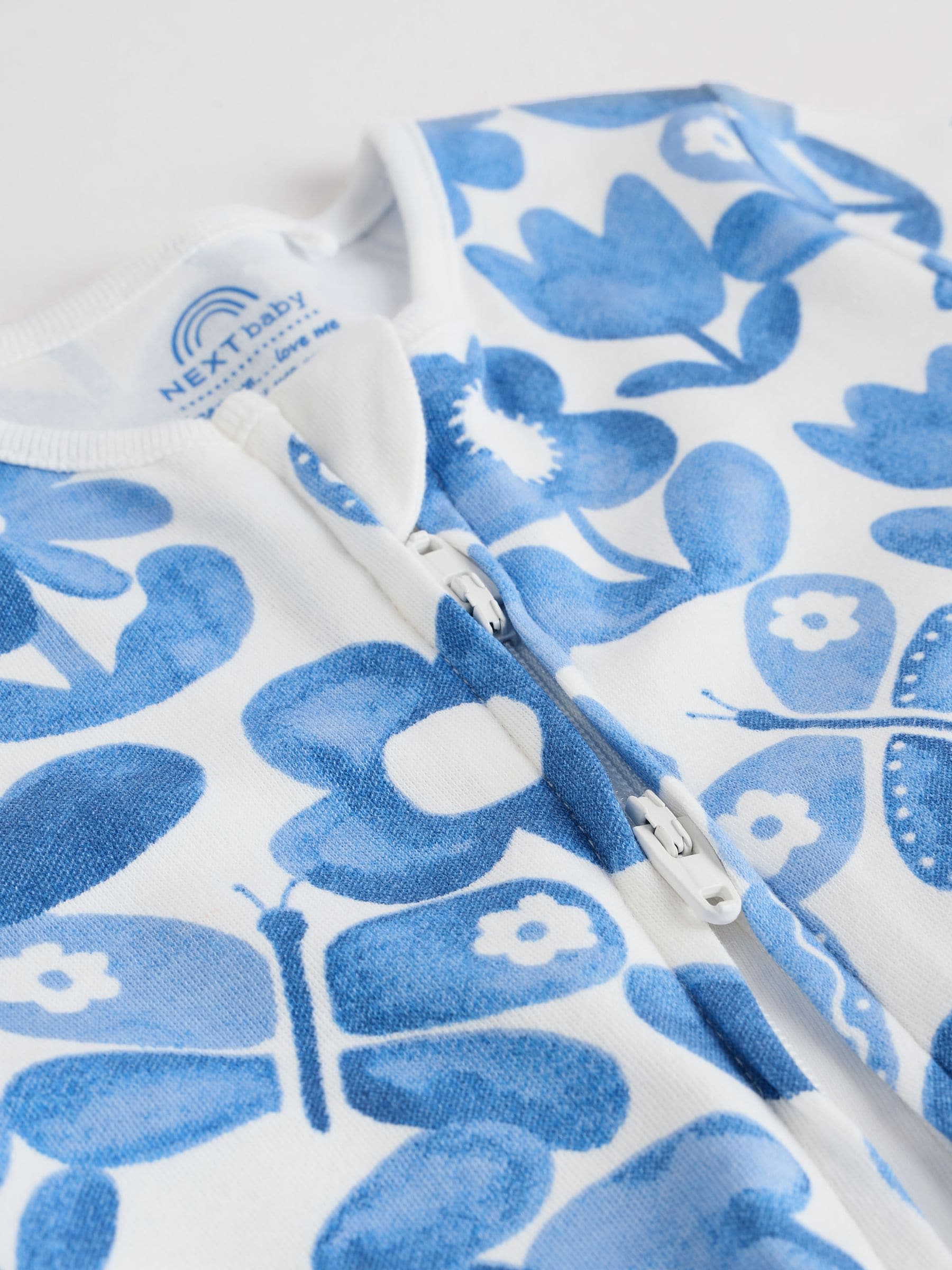 Blauw - 3 Pack Baby-pyjama's met tweewegrits (0mnd -3jr)
