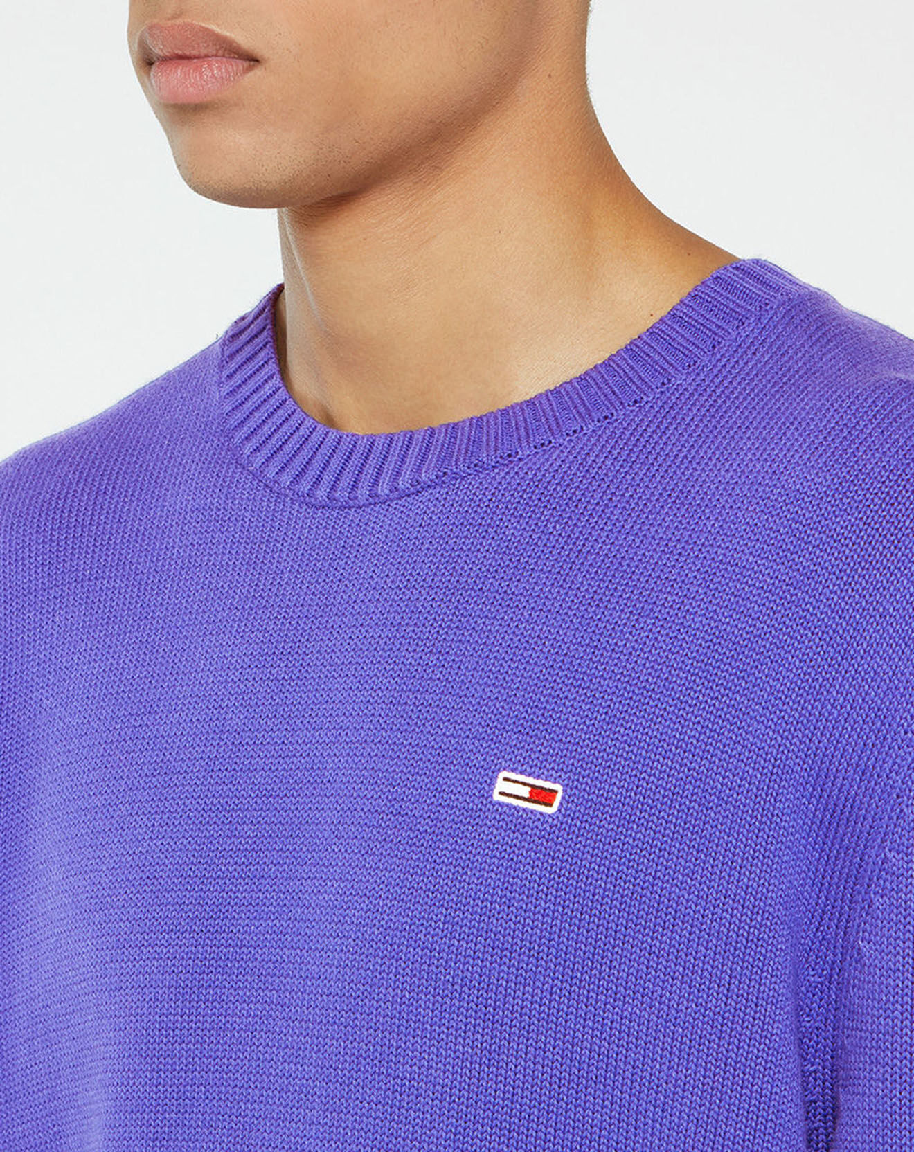 Tommy Jeans Pull Essential Mini Flag bleu électrique