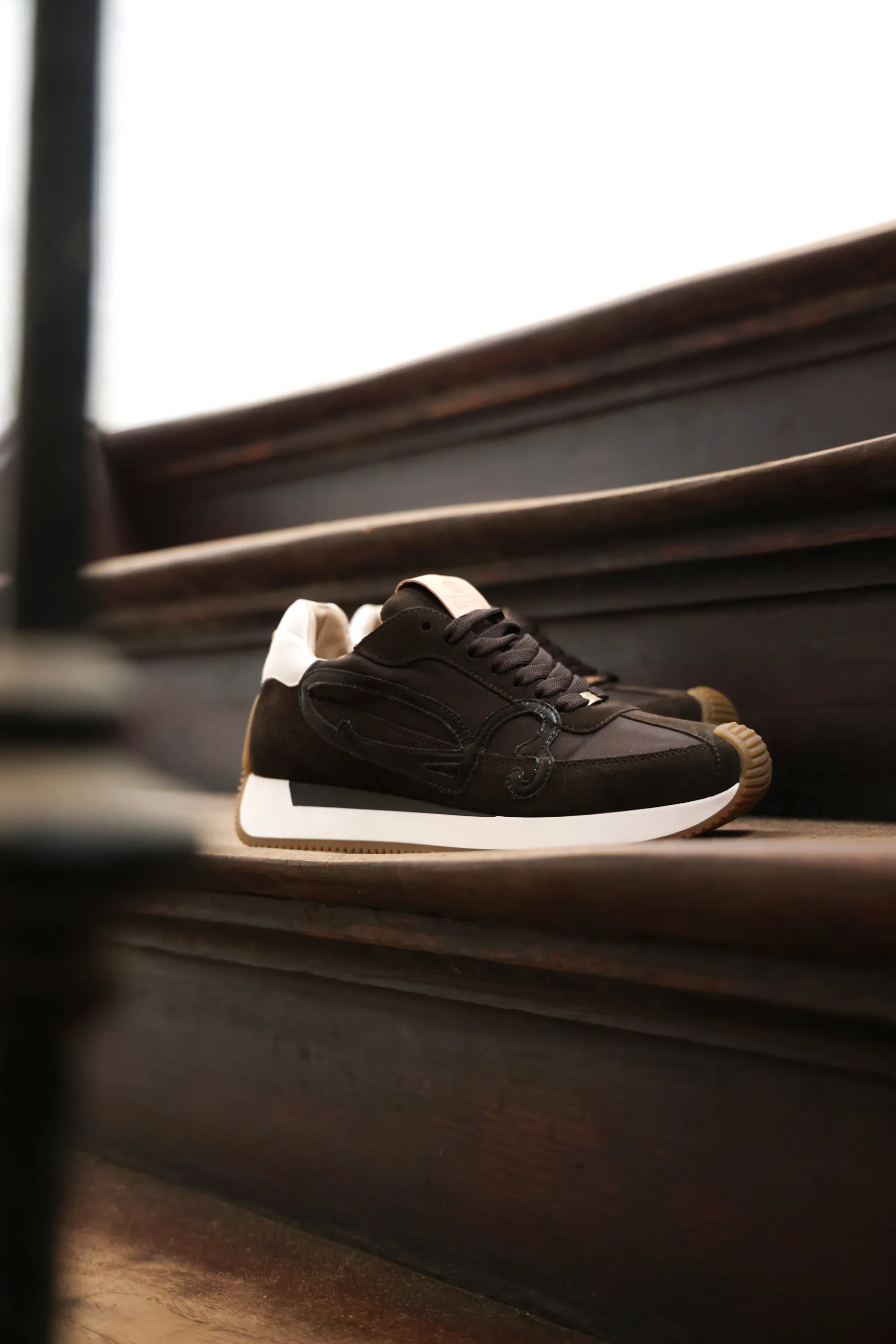 YENTL SIGN Sneaker mix Dark Brown