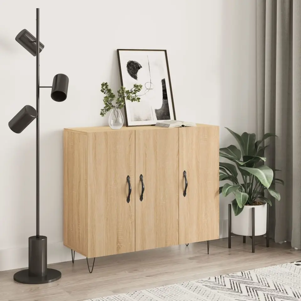 vidaXL - Dressoir - Bruin - Bewerkt hout