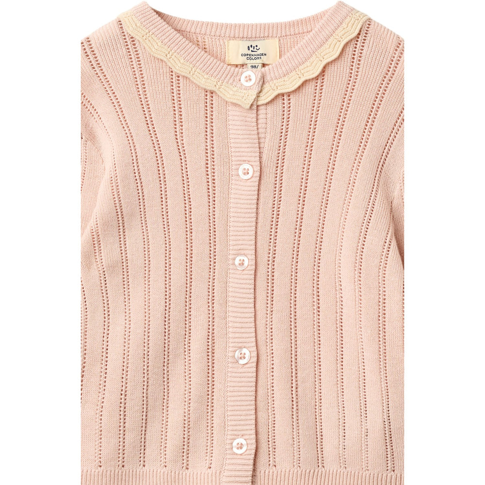 Køb COPENHAGEN COLORS Dusty Rose Comb. Strikket Pointelle Cardigan