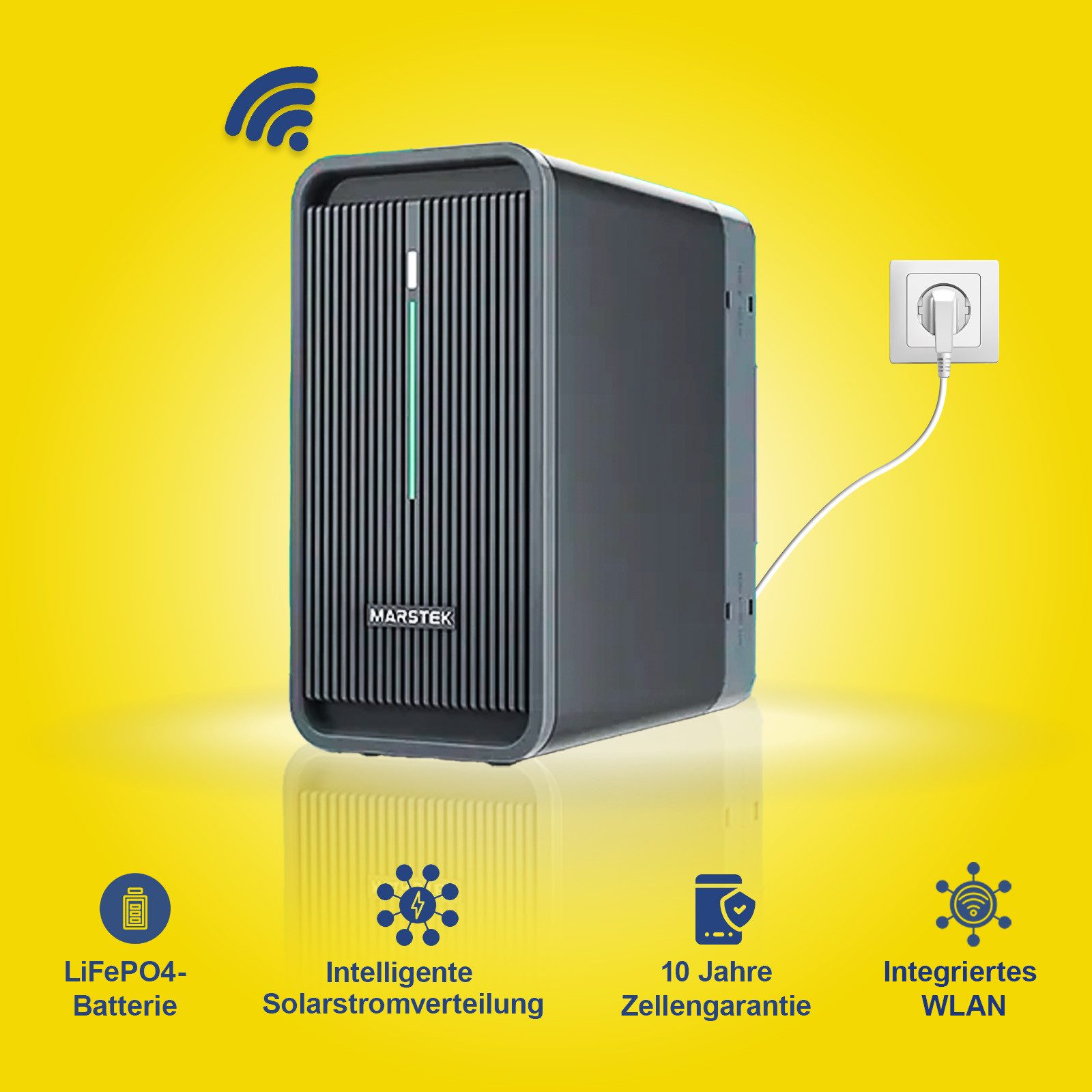 Epp All in one 1760W Balkonkraftwerk mit Speicher Komplettset 4,48 kWh Marstek B2500-D mit DEYE 1600W WIFI Wechselrichter