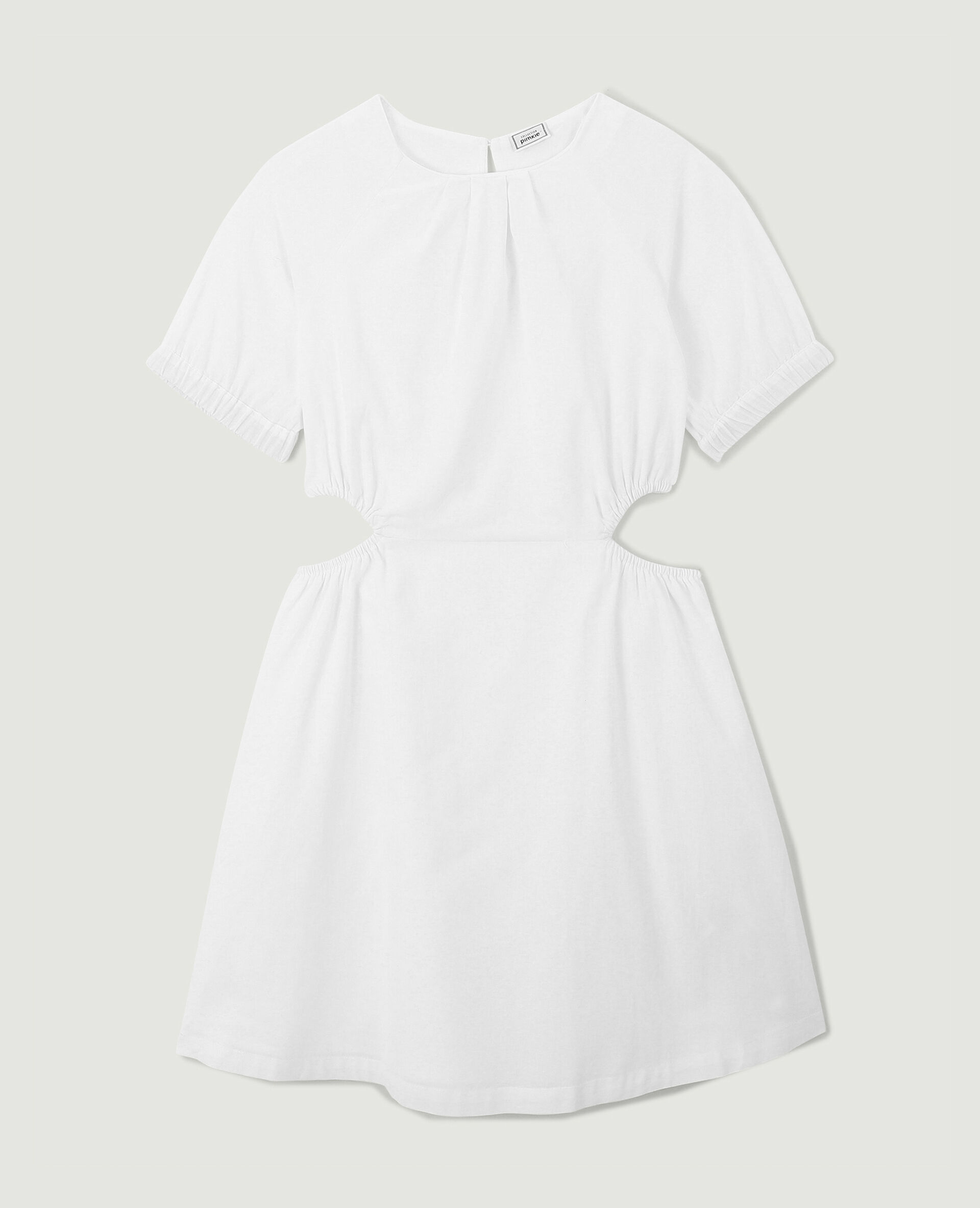 Robe courte avec découpes côtés - Blanc