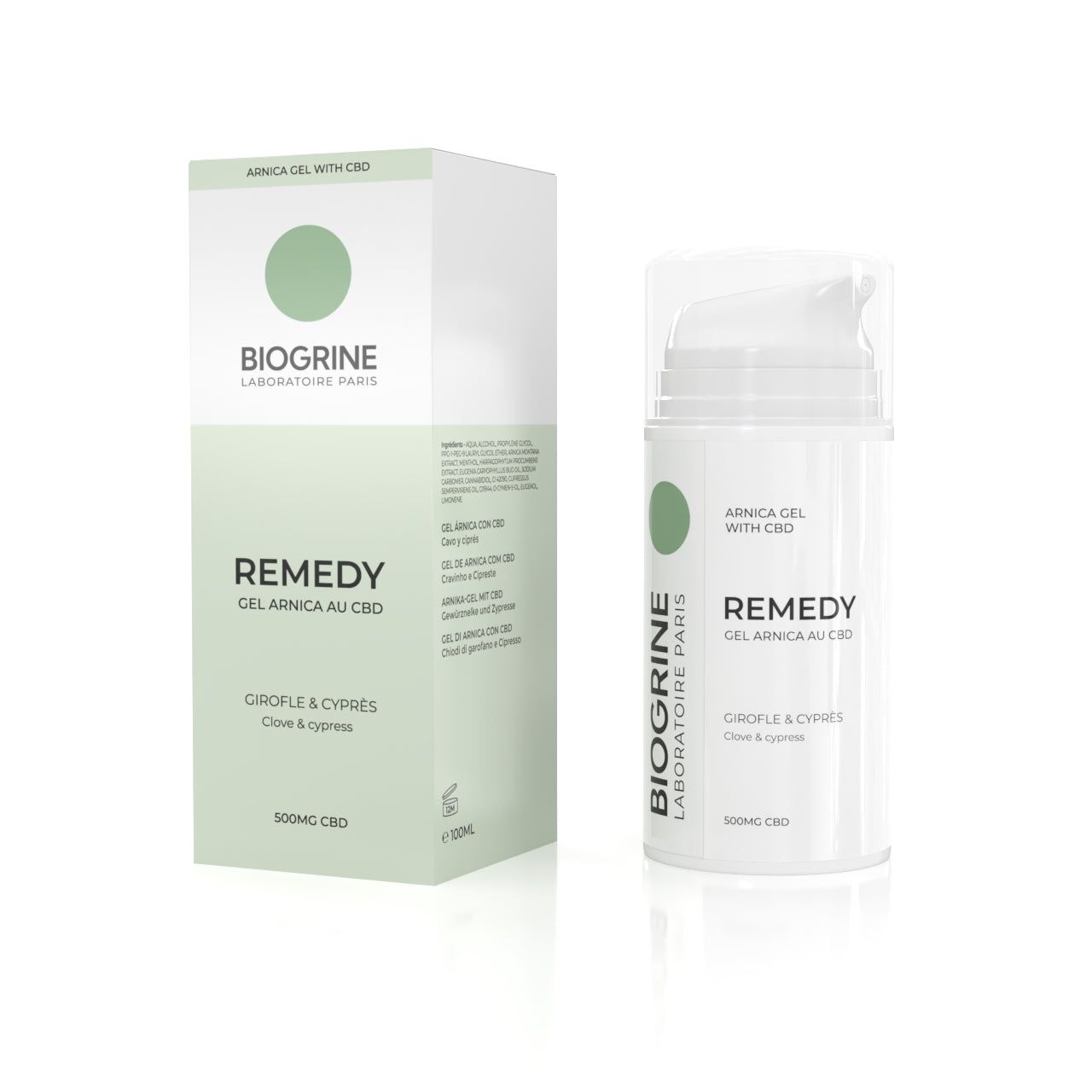BIOGRINE „REMEDY“ ARNIKA-GEL MIT CBD  NELKE & ZYPRESSE