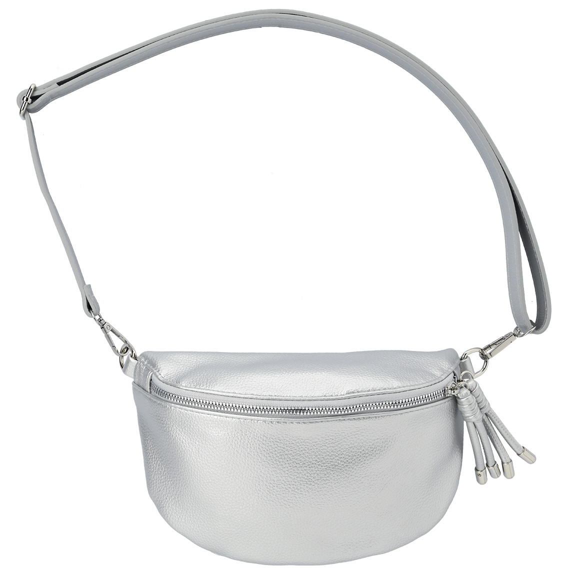 Gina Benotti Damen Hip-Bag aus Lederimitat silber