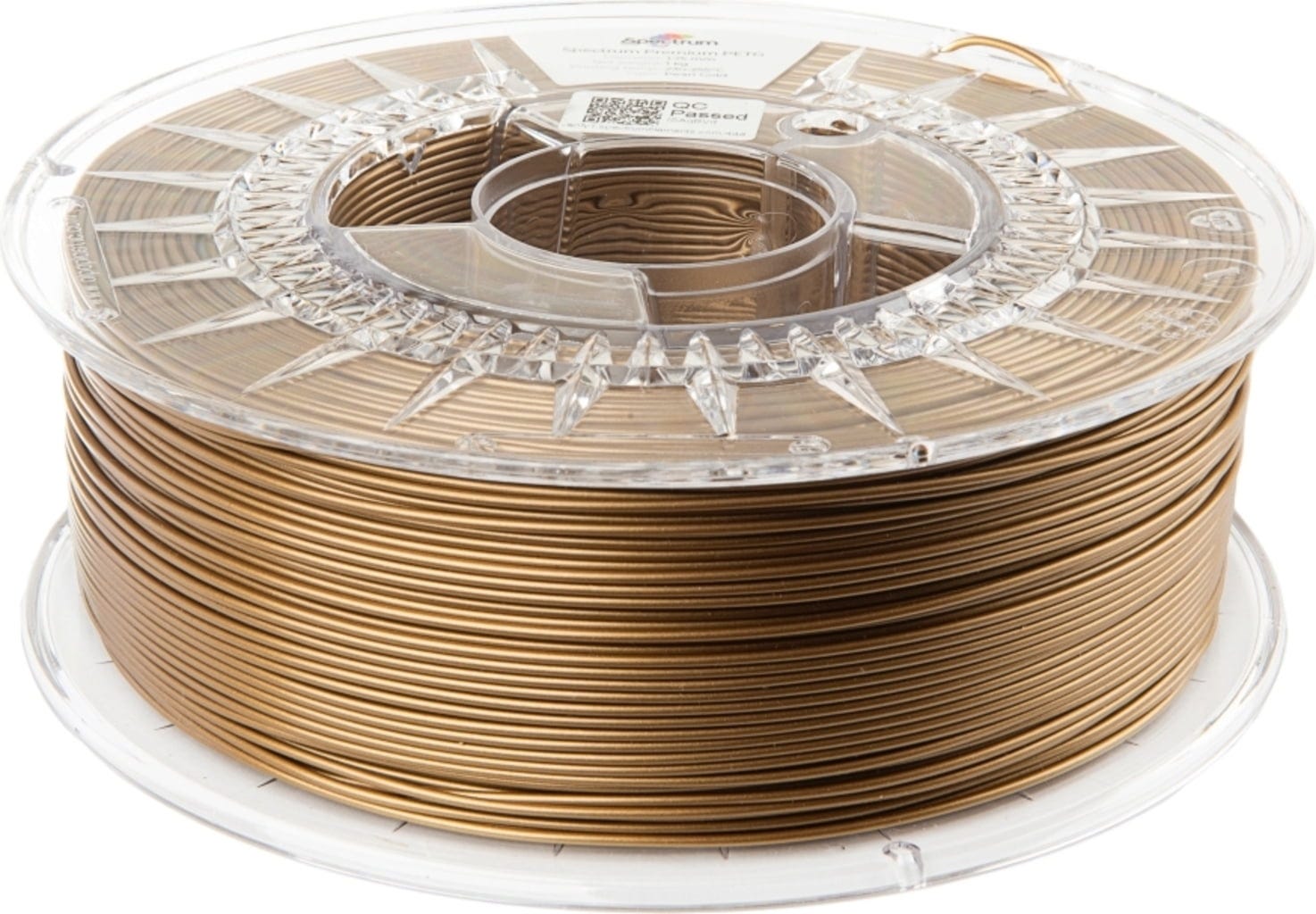 Spectrum  PETG Premium Pearl Gold, 1,75 mm / 1000 g    Vielfältiges Filament mit hoher Transparenz & Temperaturbeständigkeit