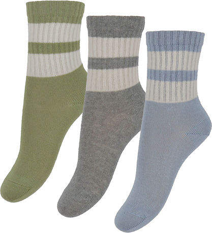 MP Socken - 3er-Pack - Anker - Dusty Blue m. Streifen