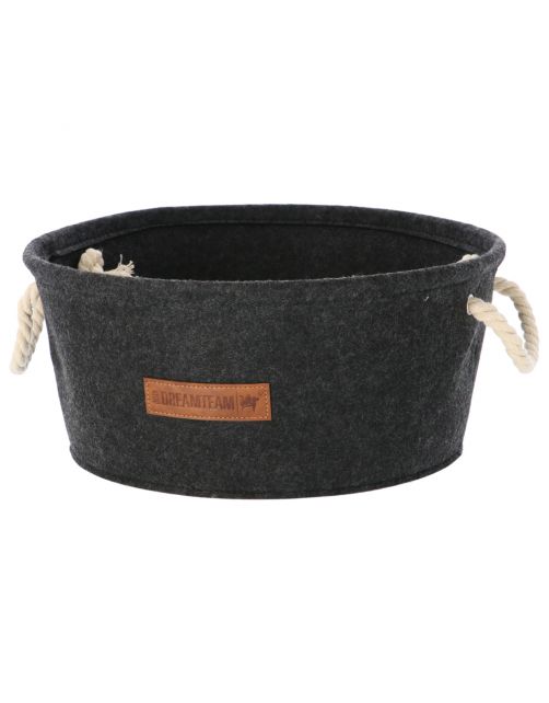 Pets Dreamteam Mand Rond Vilt - Dierenmand - Ø39x17 cm Antraciet