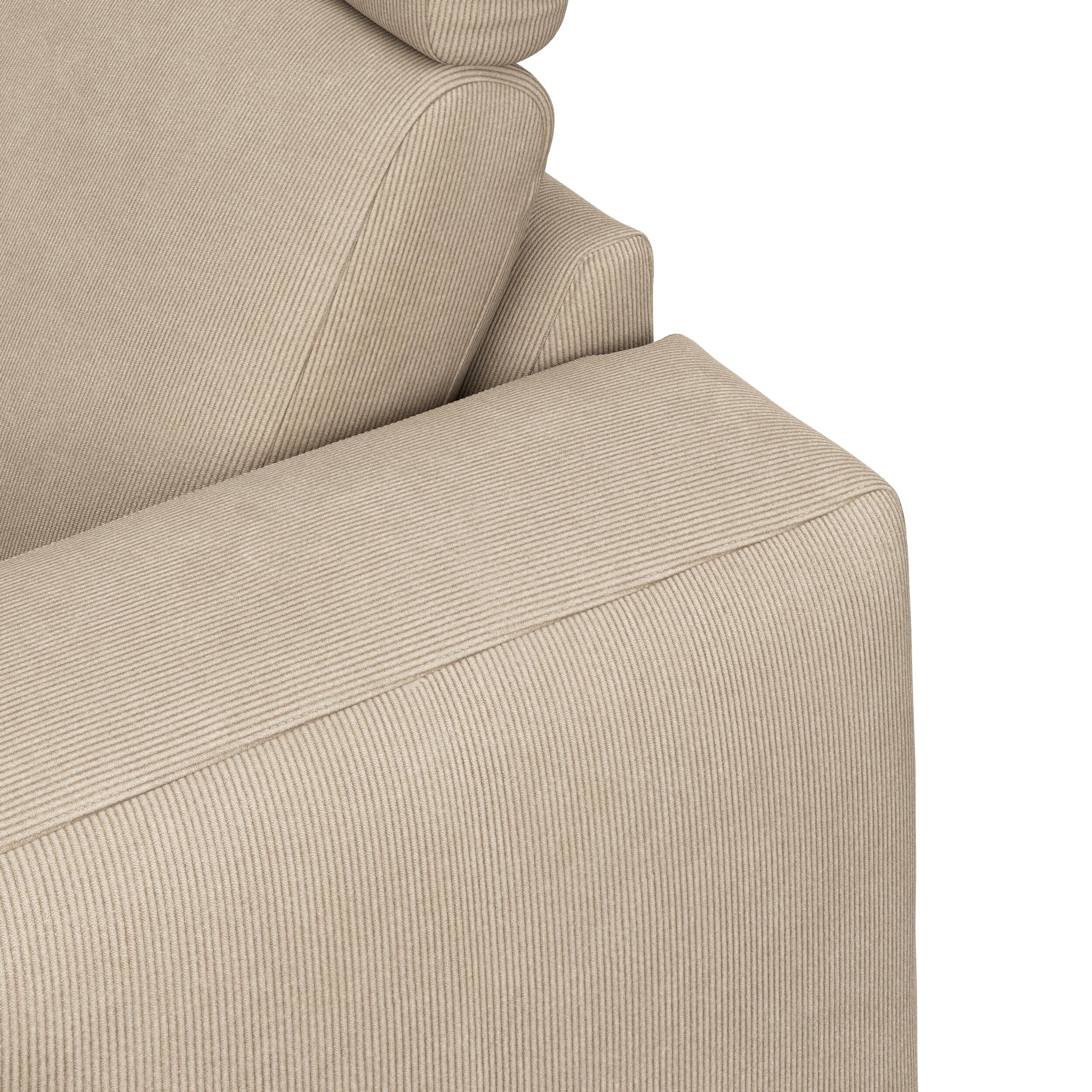 Remus venstrevendt sofa med pufafslutning