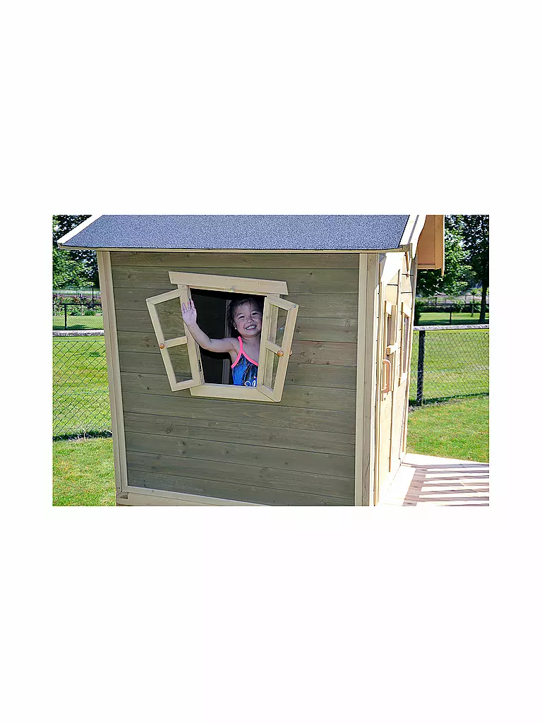 EXIT TOYS Crooky 500 Holzspielhaus - graubeige keine Farbe