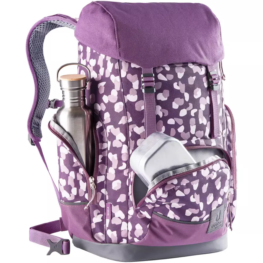 Deuter School Scula - Schulrucksack 49 cm plum dots
