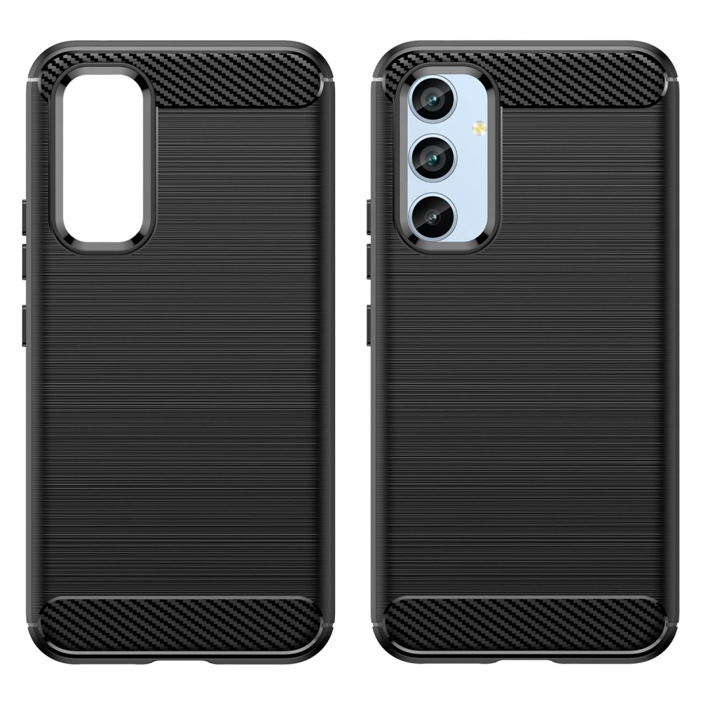 Samsung Galaxy A54 5G Gummi Case Schutzhülle im Carbon Look - Schwarz