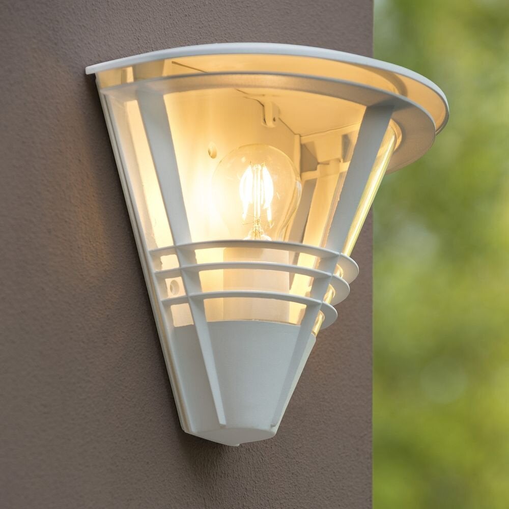 Livia buitenwandlamp in wit, E27, IP44