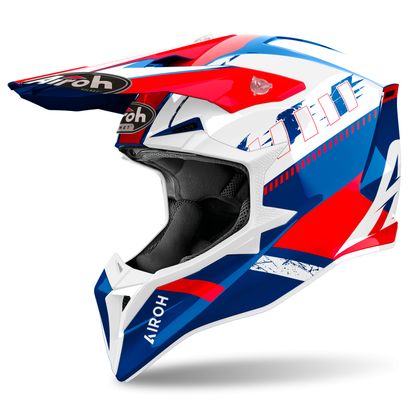 Casque cross Airoh WRAAAP - FEEL 2024 - Bleu / Rouge