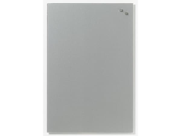 Magnetisk glastavle 40 x 60 cm sølv