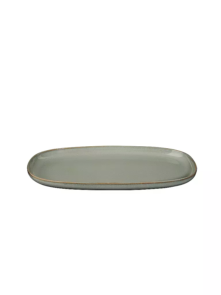 ASA SELECTION Platte oval Saisons 31x18cm Eucalyptus grün
