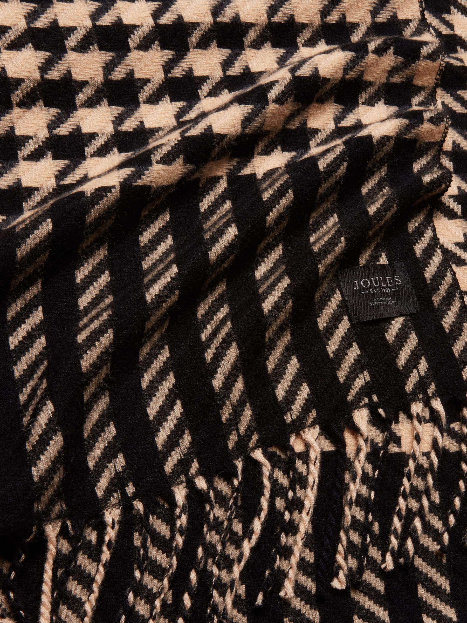 Zwart & bruin - Joules Langtree Large Scarf
