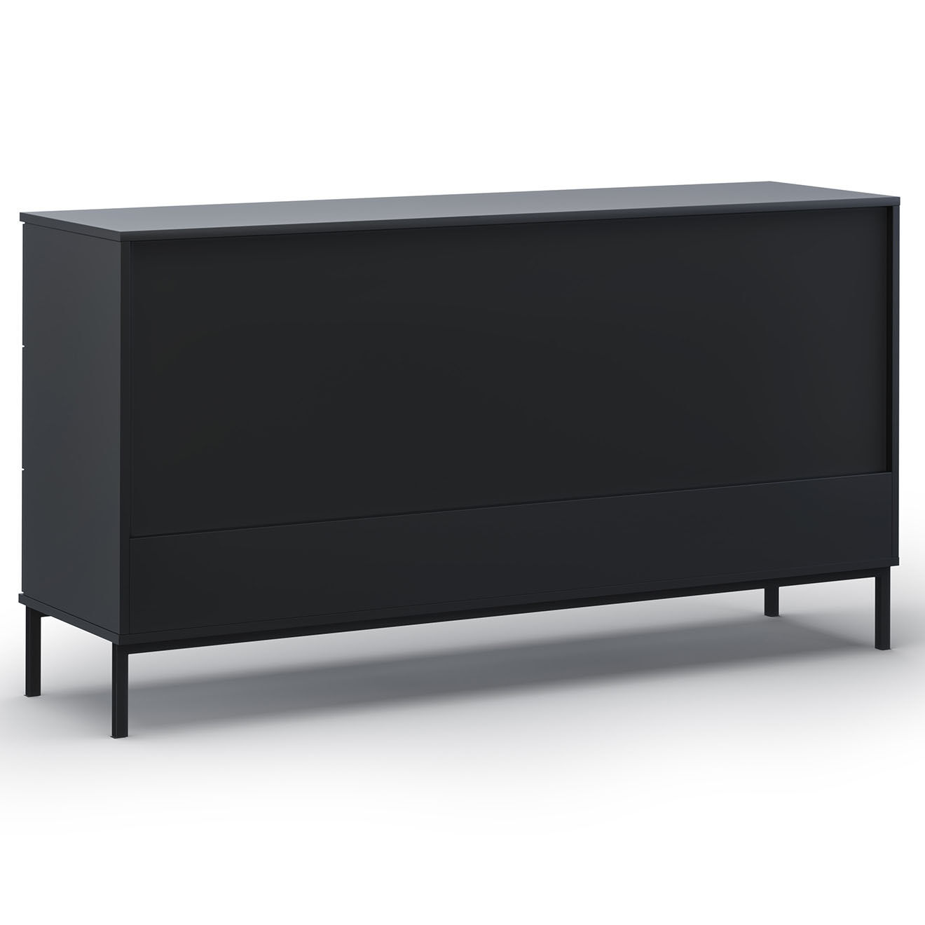 Cosmopolitan Design Commode Query noire - 150x41x80 cm