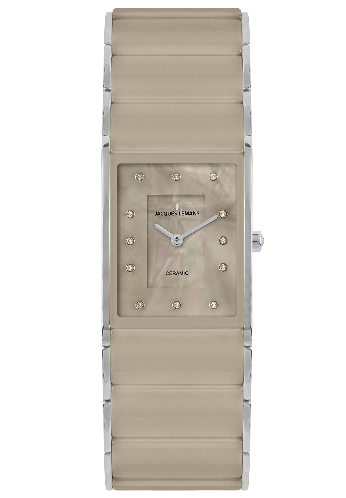 Jacques Lemans Damenuhr Dublin HighTech Ceramic taupe