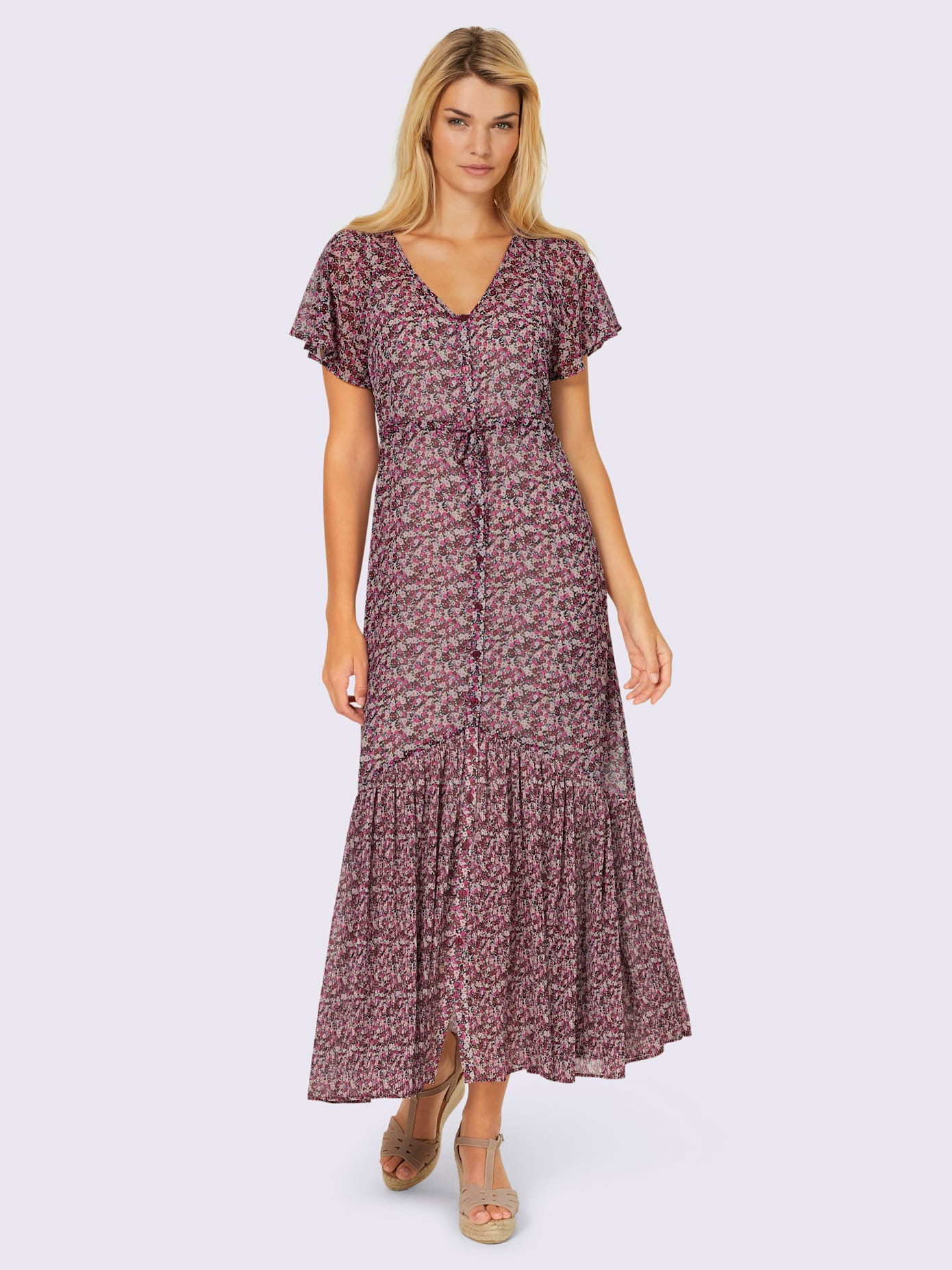 Robe imprimée imprimé floral délicat
