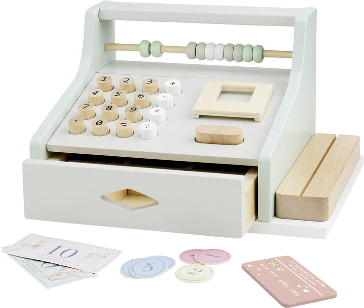 Cam Cam Copenhagen Wooden Cash Register, Mix - Dusty Green Dusty green