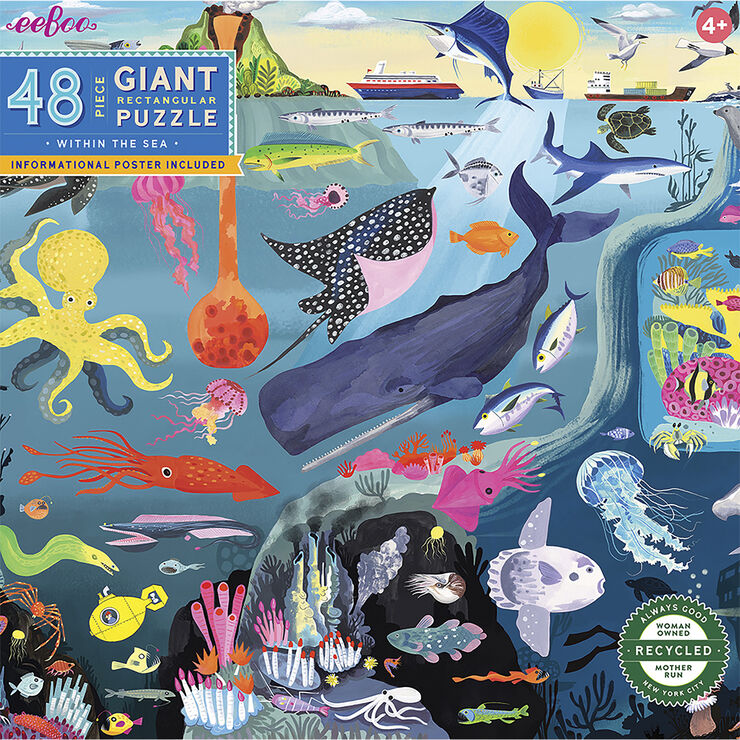 eeBoo eeBoo - Jumbo puslespil 48 brk - Havet