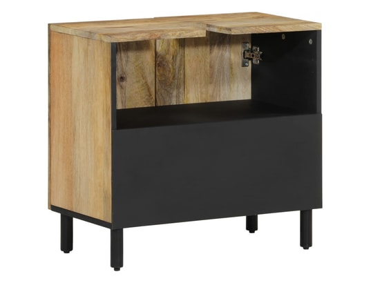 VIDAXL - Armoire lavabo de salle de bain bois massif de manguier