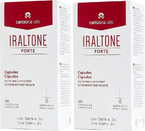 Iraltone Forte Capsules Contre La Perte De Cheveux Et Ongles Cassants 2x60 Gélules Promo