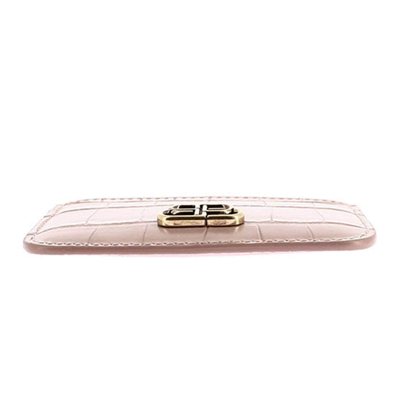 Balenciaga Porte-cartes en Cuir effet croco beige - Neuf avec étiquette