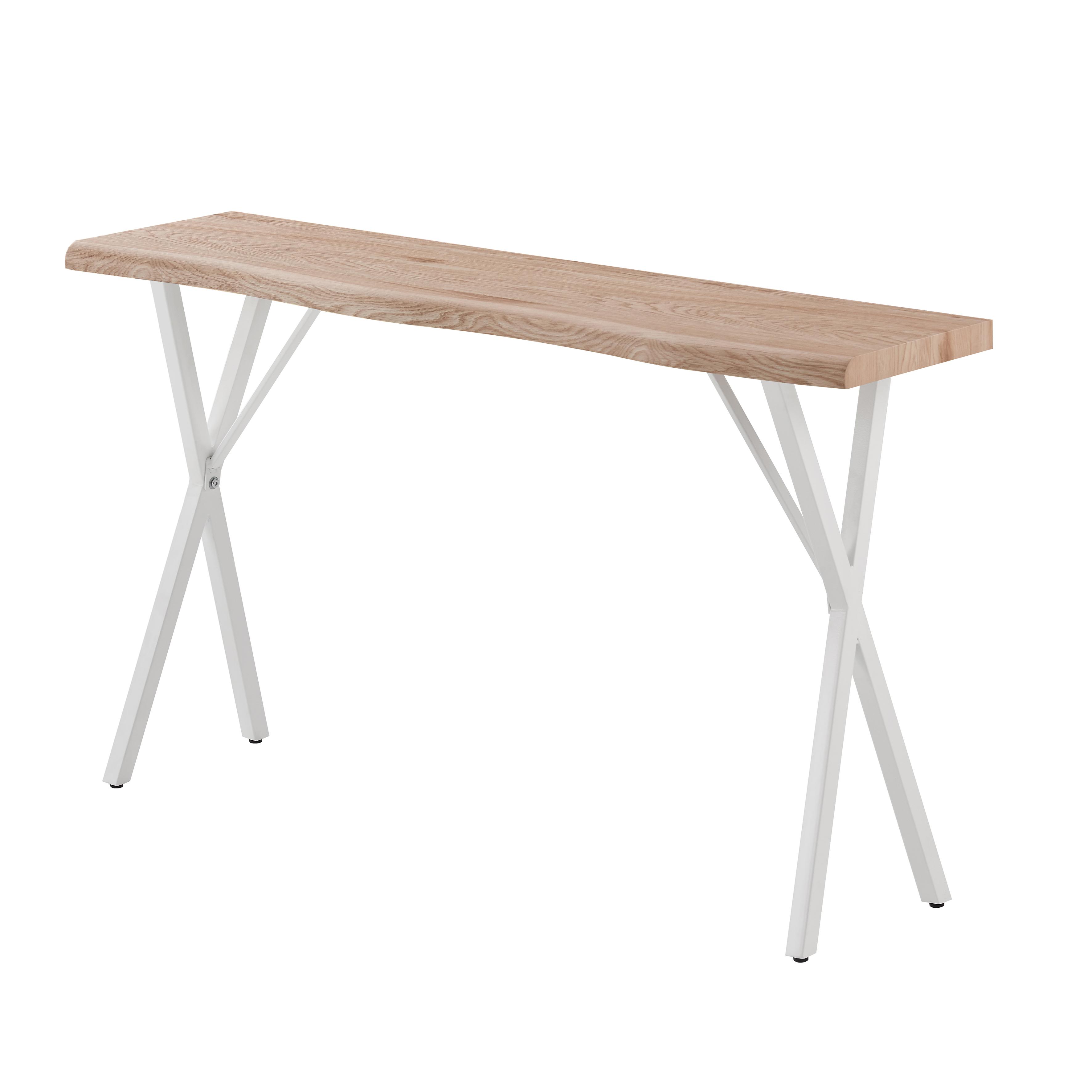HERMIONE CONSOLE 140X35X80CM PIEDS BLANC