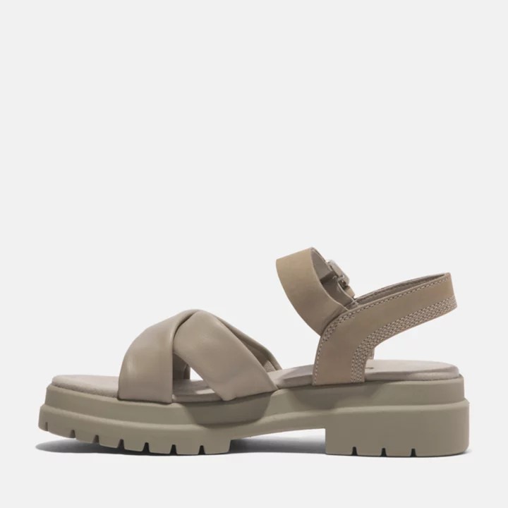 Sandale à brides croisées London Vibe pour femme en beige