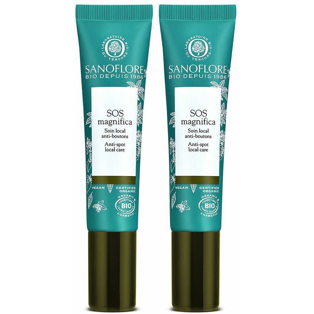 SANOFLORE Magnifica SOS Soin local anti-boutons certifié Bio 15ml x2