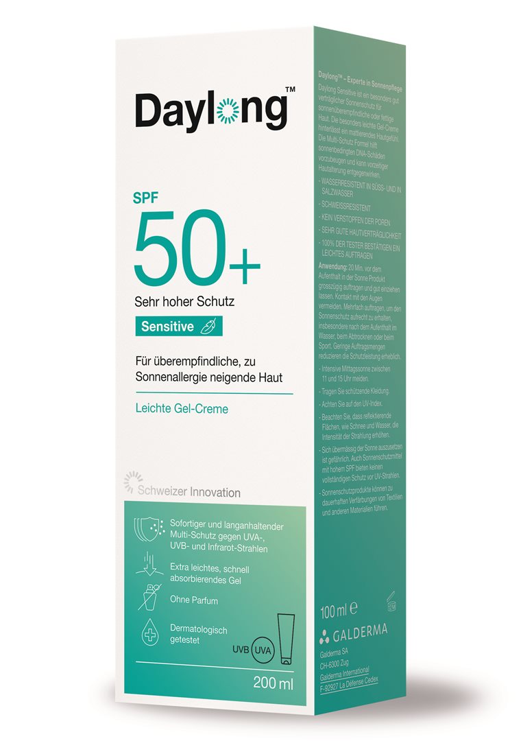 DAYLONG Sensitive Gel-Creme<br>200 ml, Tube, Gel Creme, SPF50+
