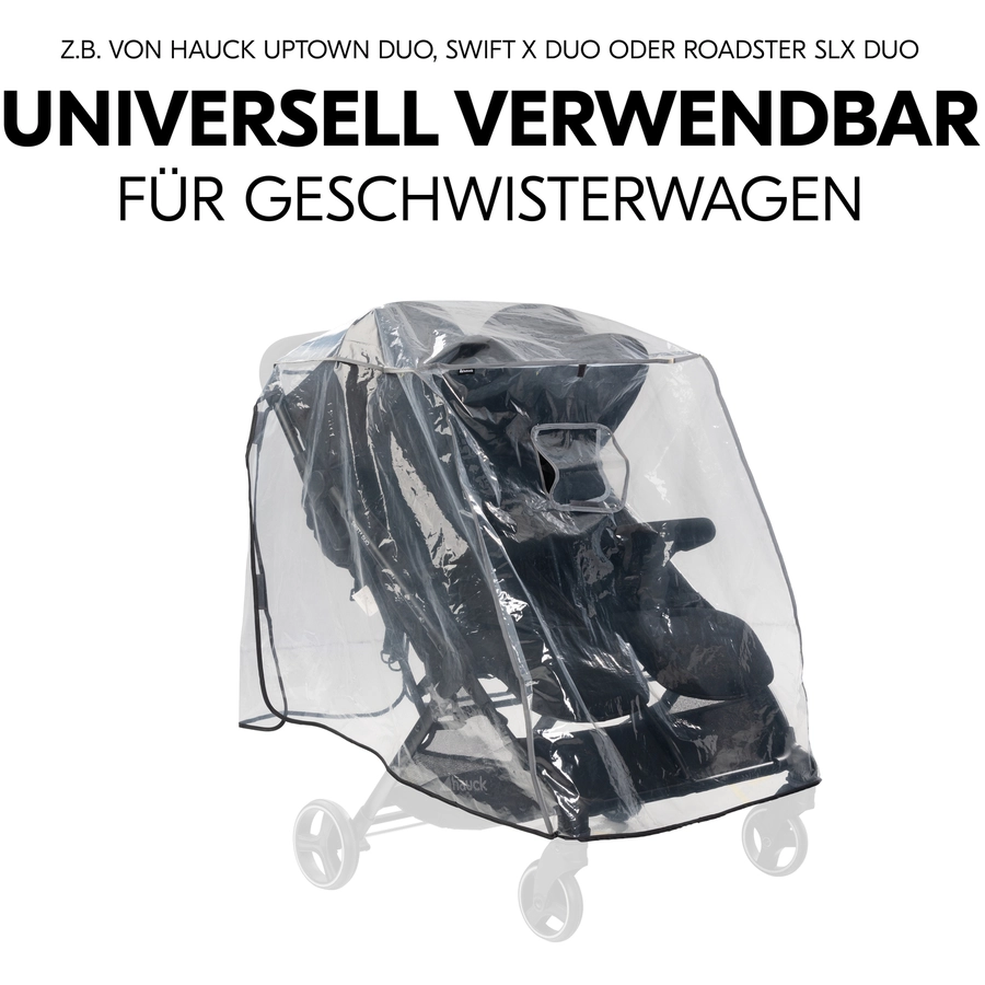 hauck Regenschutz Geschwisterwagen Duo