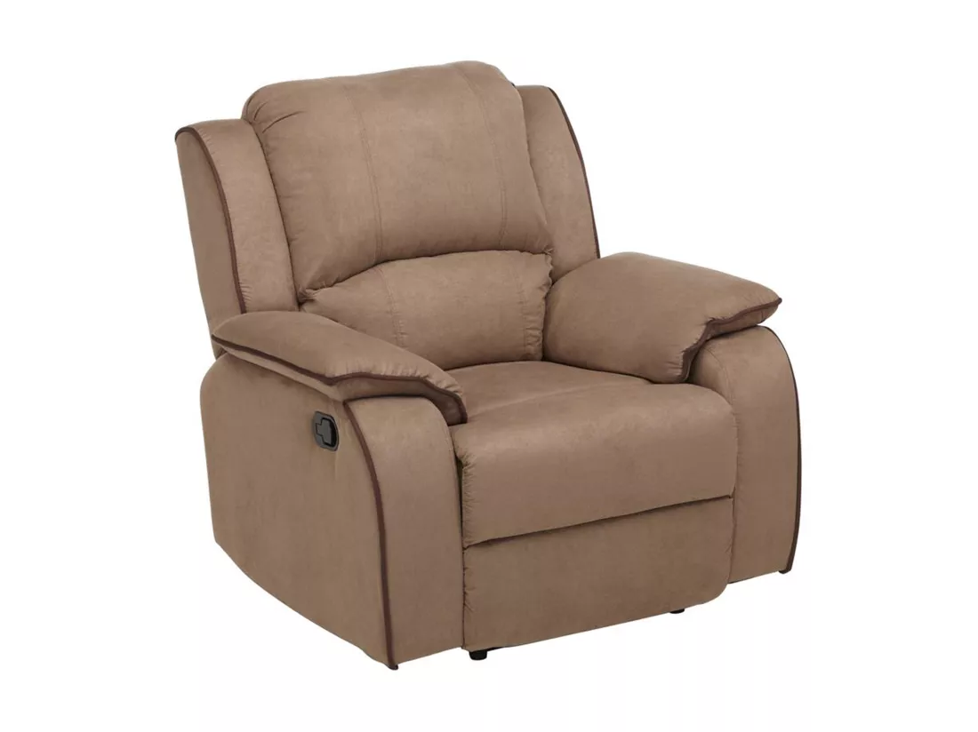 Fauteuil relax en microfibre HERNANI - Taupe