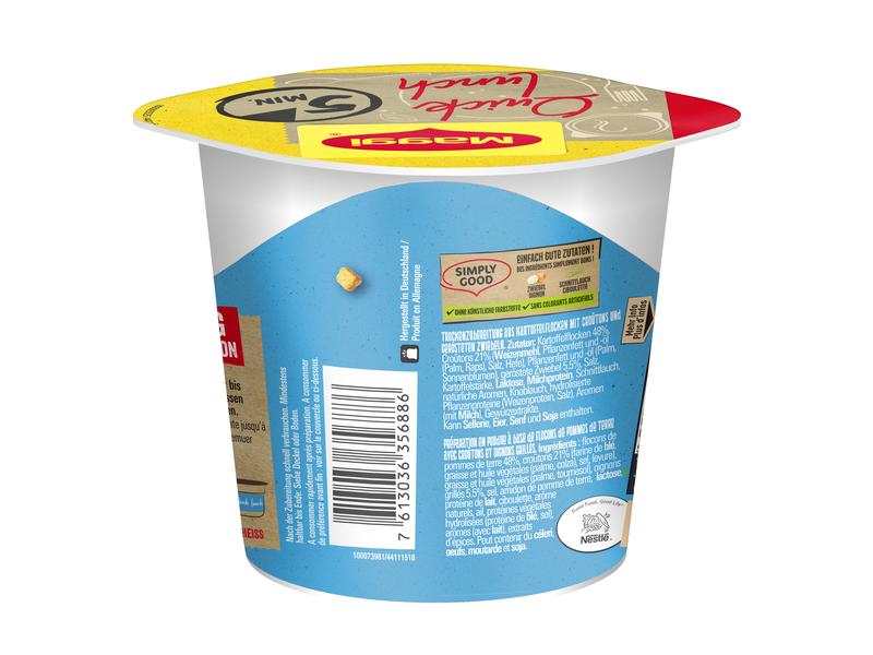Maggi Quick Lunch Kartoffelstock mit Röstzwiebeln 56 g Fertiggericht mit Teigwaren