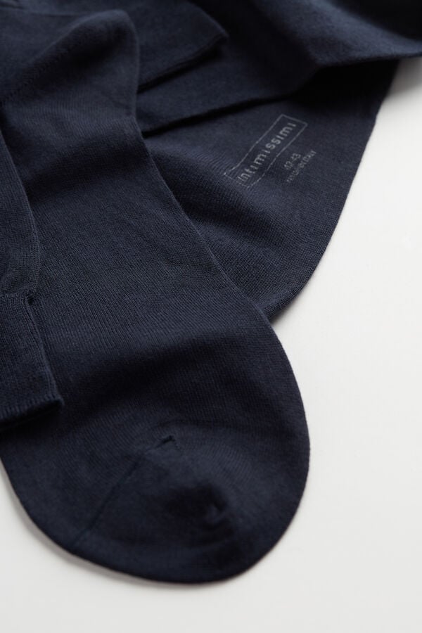 Meias curtas feitas de cashmere, seda e algodão.
